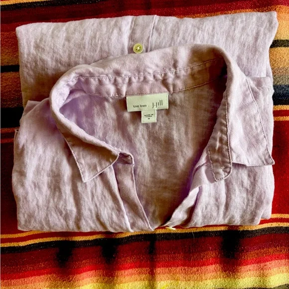 J.JILL Love Linen tunic shirt sz. M - Picture 7 of 9